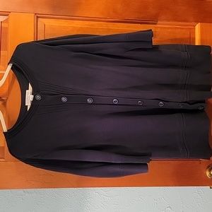 Button cardigan sweater.